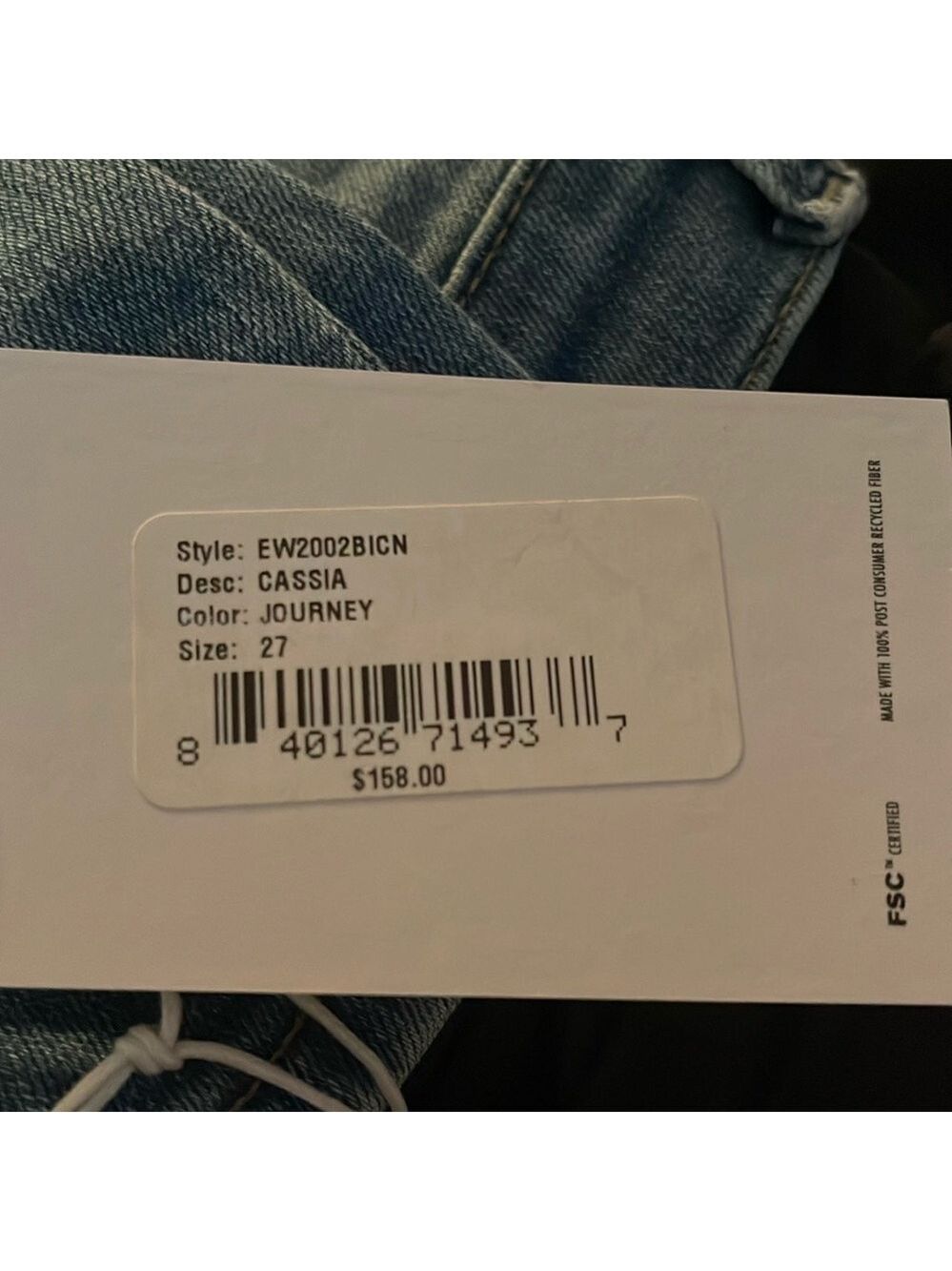 Edwin NWT Cassia Mini Bootcut Jeans 27 Light Wash - Picture 7 of 7